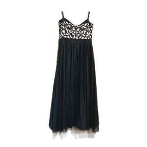 City Chic Cream Swirl with Black Chiffon Skirt Size 18